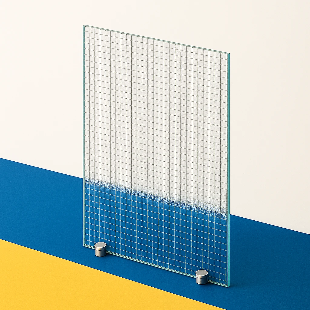 image verre armeģe grande maille - petite maille Vitrage armée grande maille – Image 1