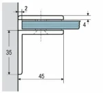 Raccord d'angle Granada, verre-mur 90° Ref BO5213116 – Image 2
