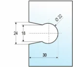 Raccord d'angle Granada, verre-mur 90° Ref BO5213116 – Image 3