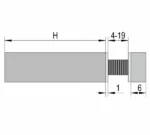 Pièce d'écartement hauteur 40 mm Ref BO5214017 – Image 4