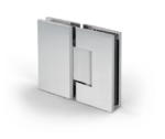 Paire de paumelle de porte de douche Bilbao, verre-verre 180° Finition Inox Brossé mat Ref BO5218211